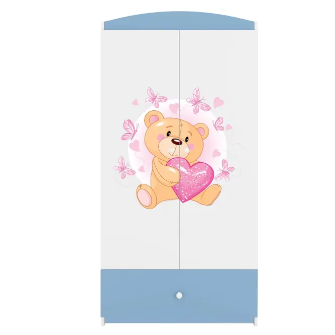Skriňa Babydreams modrá – Medveď s motýľmi,2