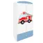 Skriňa Babydreams Hasičské auto 90 cm – biela/modrá, dvojdverová, zásuvka