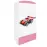 Skriňa Babydreams Auto 90 cm – biela/ružová, dvojdverová, zásuvka