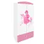 Skriňa Babydreams Princezná 1 90 cm – biela/ružová, dvojdverová, zásuvka