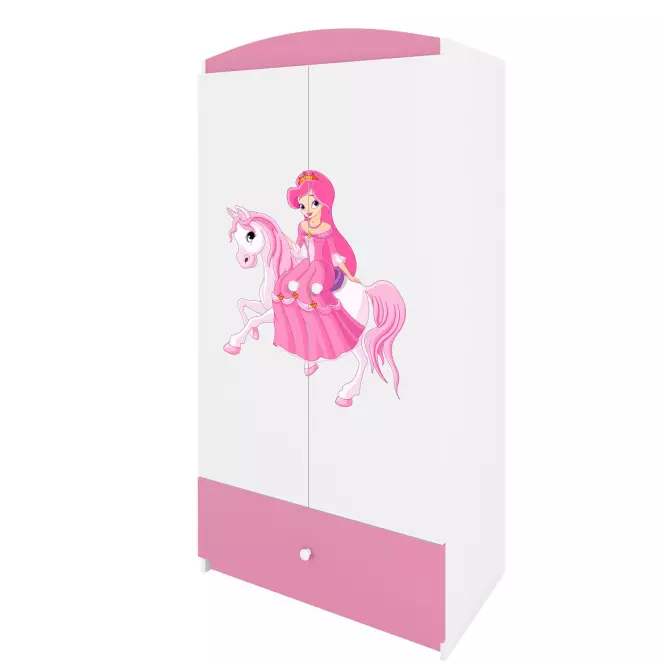 Skriňa Babydreams Ružová – Princezná 1,5