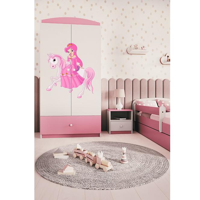 Skriňa Babydreams Ružová – Princezná 1