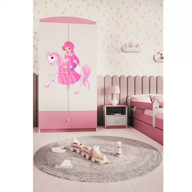 Skriňa Babydreams Ružová – Princezná 1,6