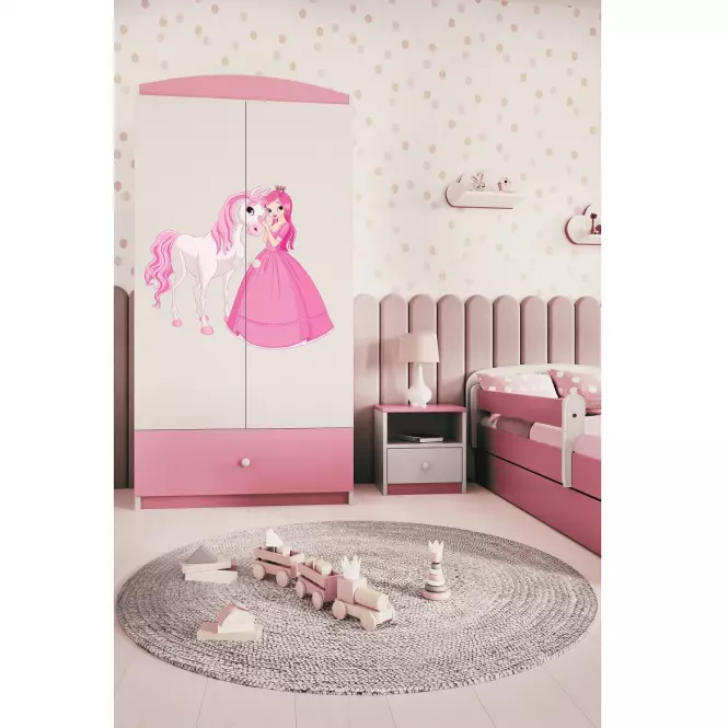 Skriňa Babydreams Ružová – Princezná 2,6