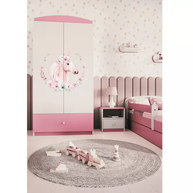 Skriňa Babydreams ružová – Kôň,6