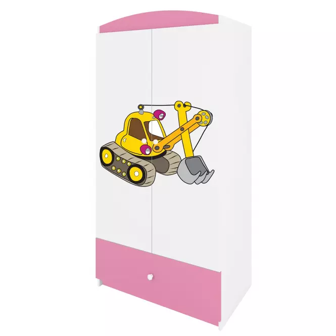 Skriňa Babydreams Ružová – Rýpadlo
