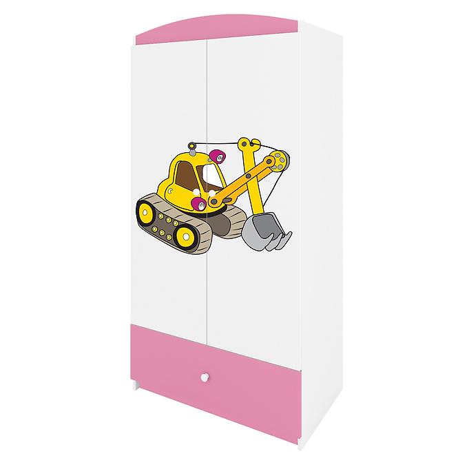 Skriňa Babydreams Ružová – Rýpadlo