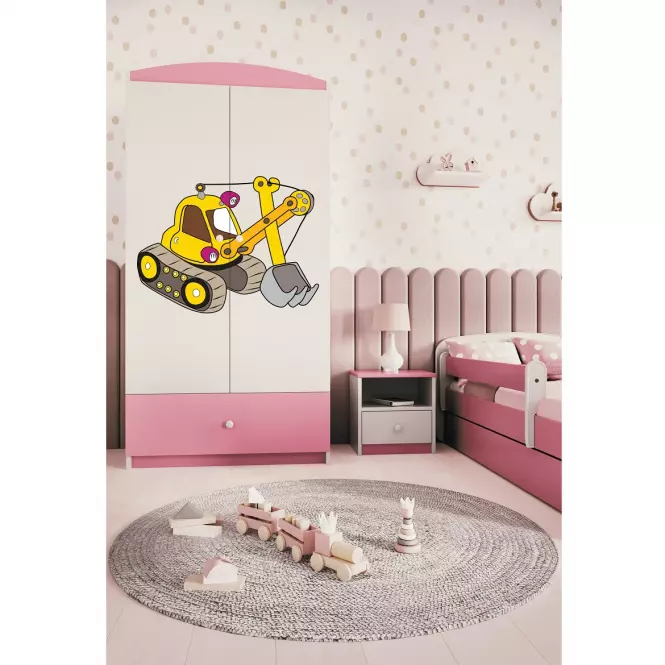 Skriňa Babydreams Ružová – Rýpadlo,6
