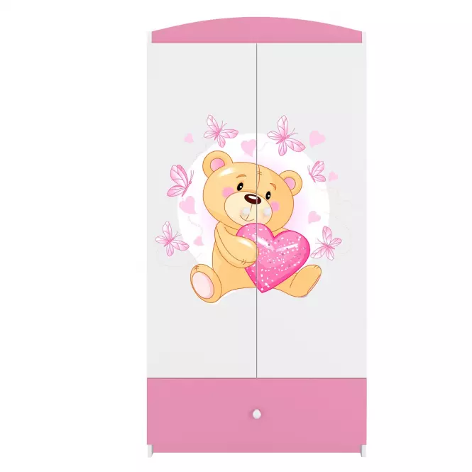 Skriňa Babydreams ružová – Medveď s motýľmi,5