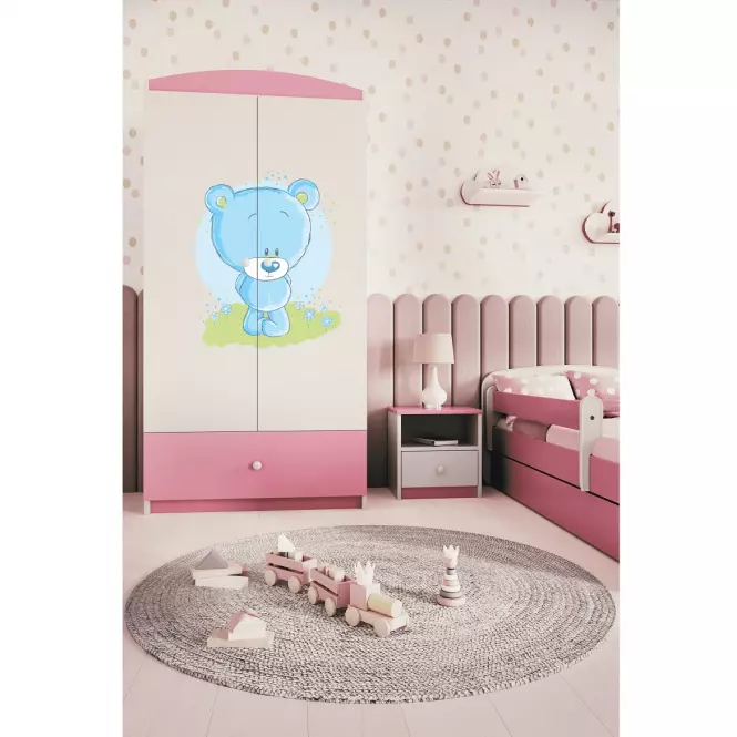 Skriňa Babydreams Ružová – Medveď Modrá