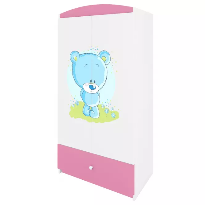 Skriňa Babydreams Ružová – Medveď modrý,4