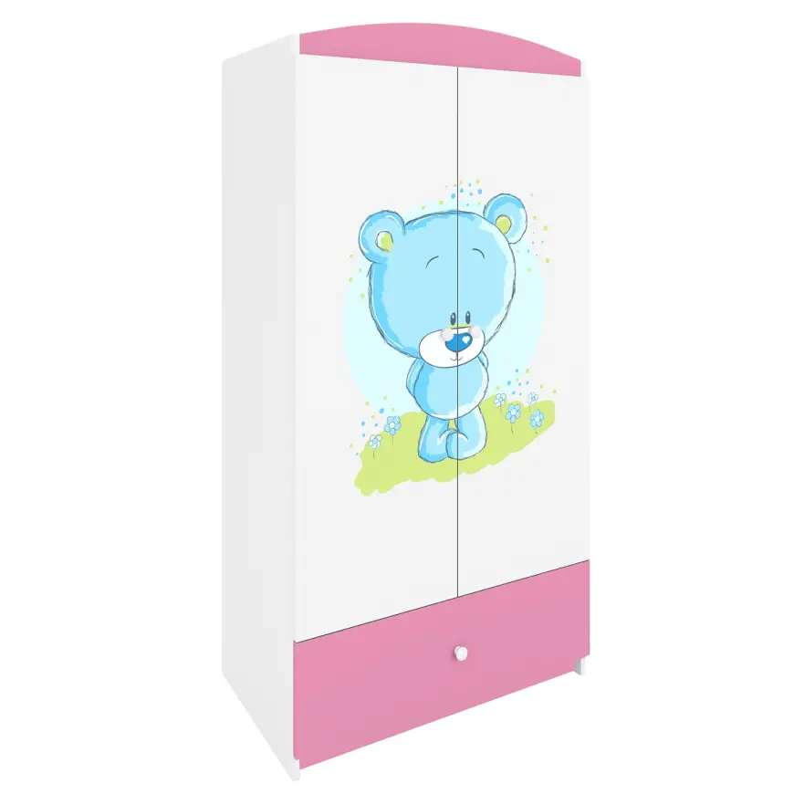 Skriňa Babydreams Ružová – Medveď modrý
