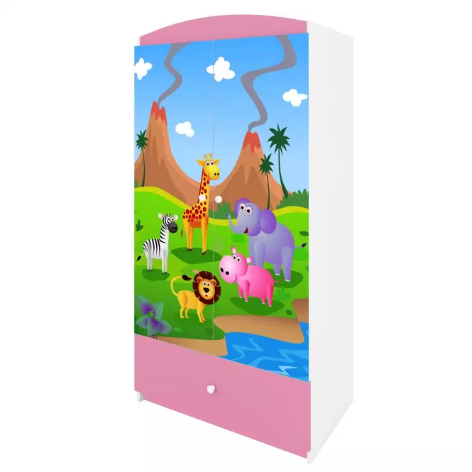 Skriňa Babydreams Ružová – Safari,4