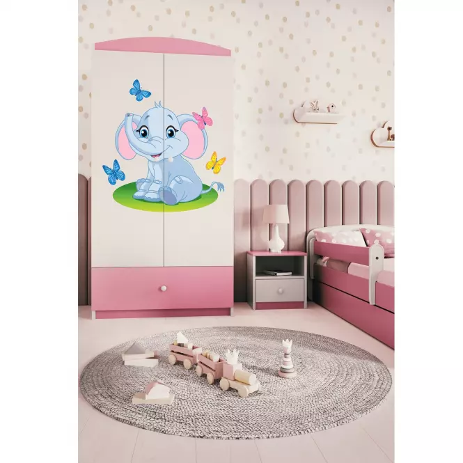 Skriňa Babydreams Ružová – Slon