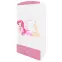 Skriňa Babydreams Víla 2 90 cm – biela/ružová, dvojdverová, zásuvka,4