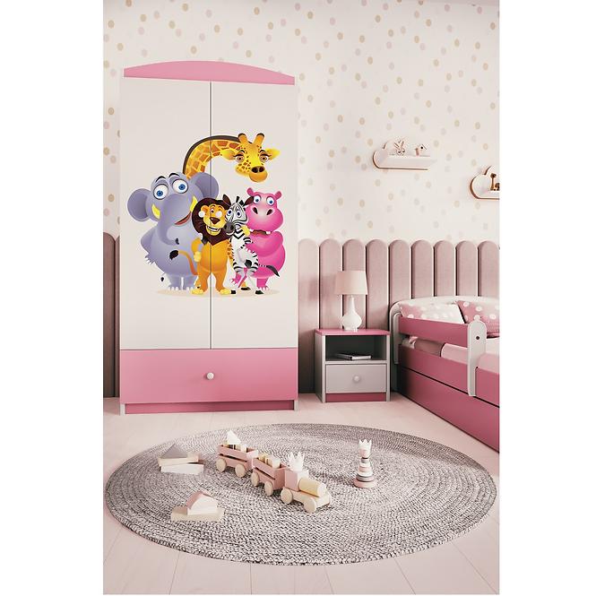 Skriňa Babydreams Ružová – Zoo