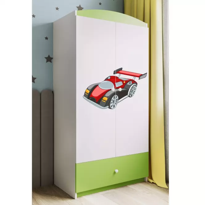 Skriňa Babydreams Zelená – Auto,6
