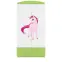 Skriňa Babydreams Jednorožec 90 cm – biela/zelená, dvojdverová, zásuvka,5