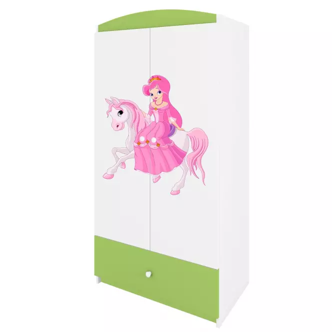 Skriňa Babydreams Zelená – Princezná 1,4