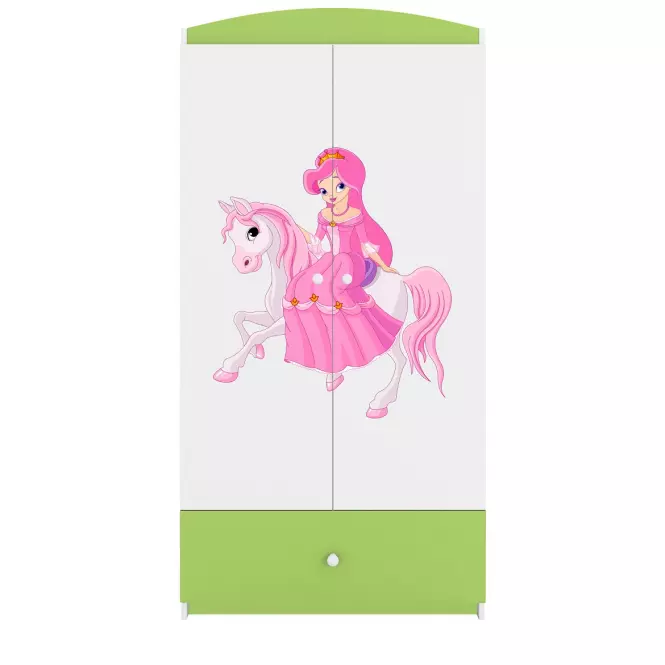 Skriňa Babydreams Zelená – Princezná 1,5