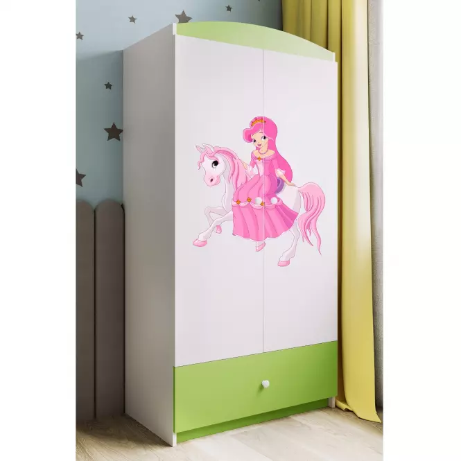 Skriňa Babydreams Zelená – Princezná 1