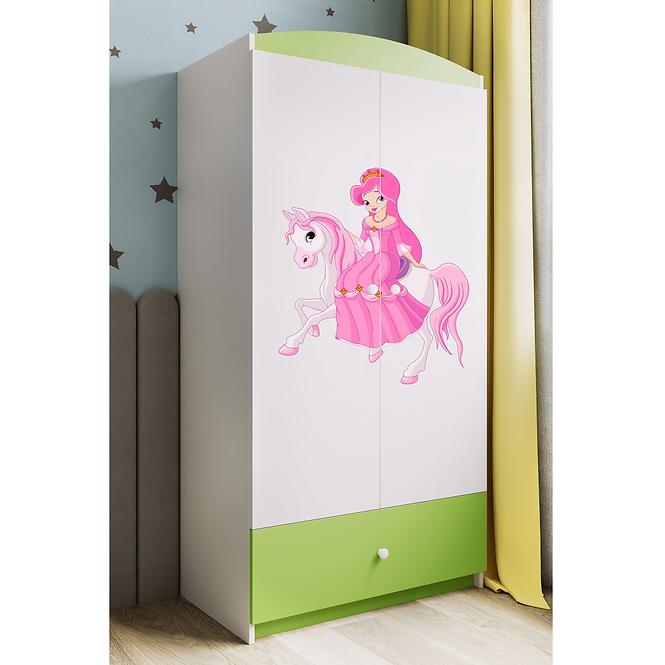 Skriňa Babydreams Zelená – Princezná 1