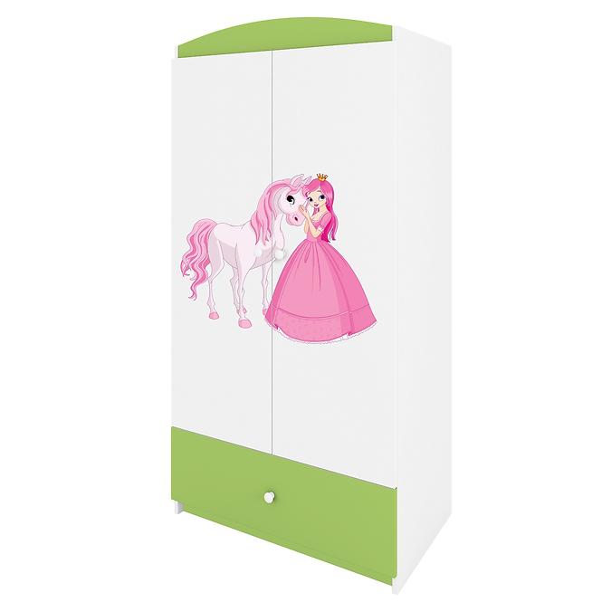 Skriňa Babydreams Zelená – Princezná 2