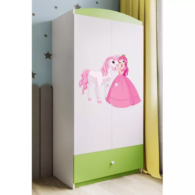 Skriňa Babydreams Zelená – Princezná 2