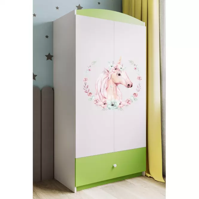 Skriňa Babydreams zelená – Kôň