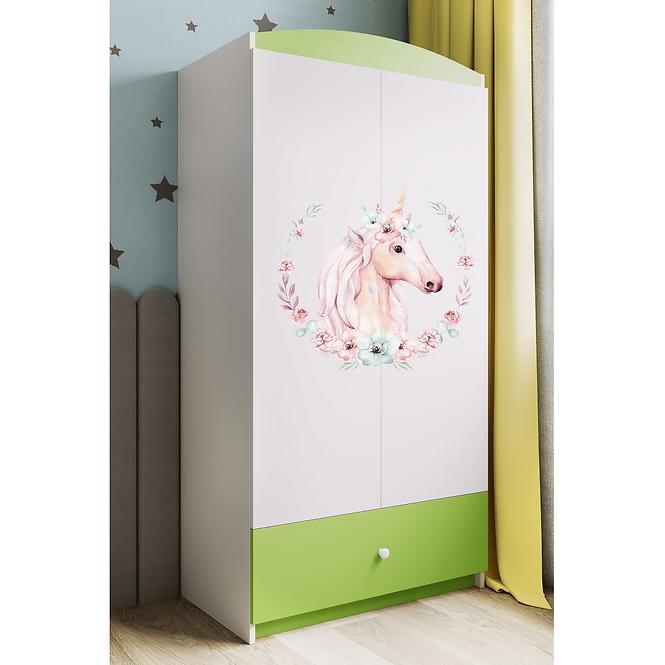 Skriňa Babydreams zelená – Kôň