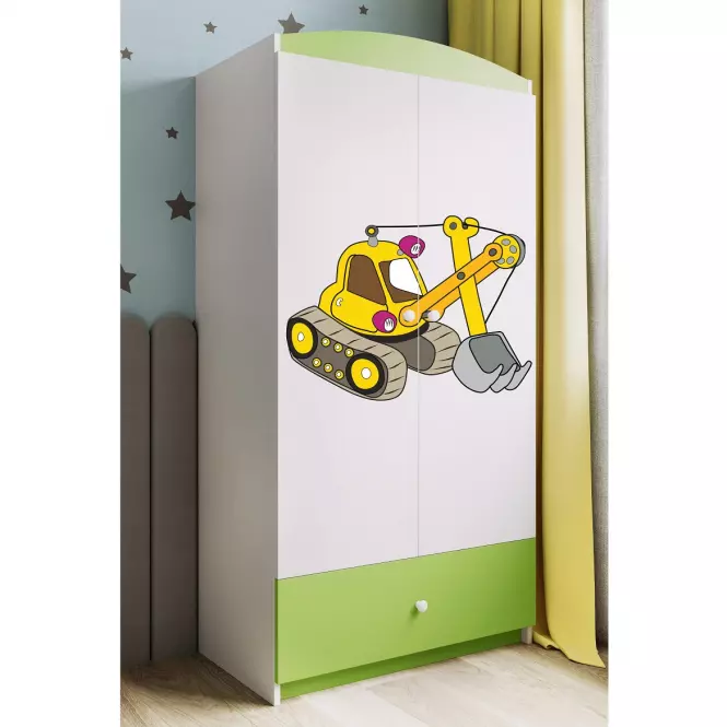 Skriňa Babydreams Zelená – Rýpadlo