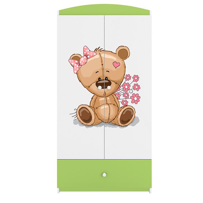 Skriňa Babydreams Zelená – Medveď Kvety,5