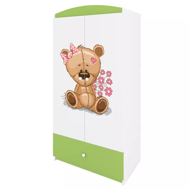 Skriňa Babydreams zelená – Medveď s kvetmi,4