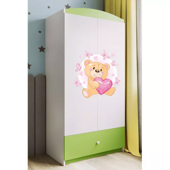 Skriňa Babydreams Zelená – Medveď Botterfly