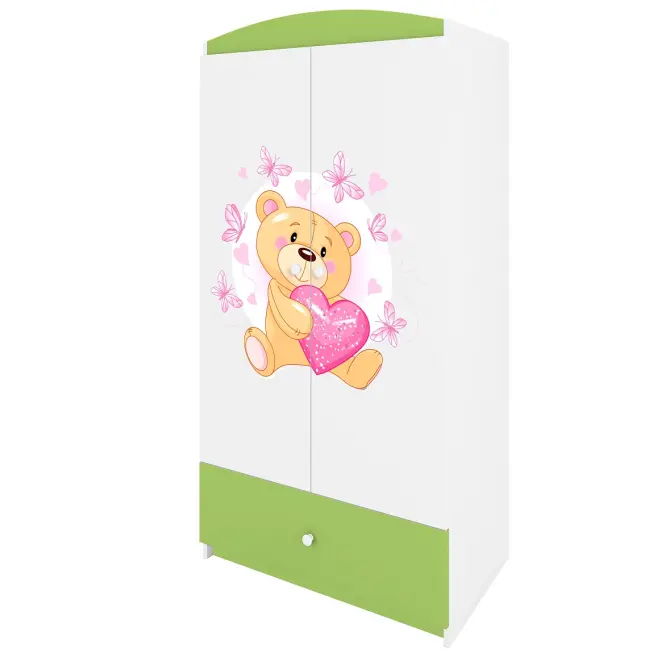 Skriňa Babydreams zelená – Medveď s motýľmi,4