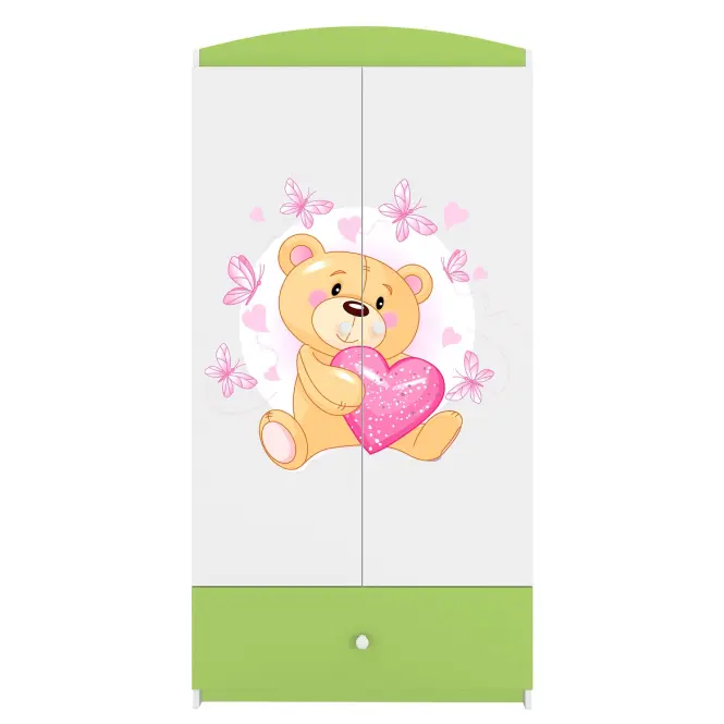 Skriňa Babydreams zelená – Medveď s motýľmi,5