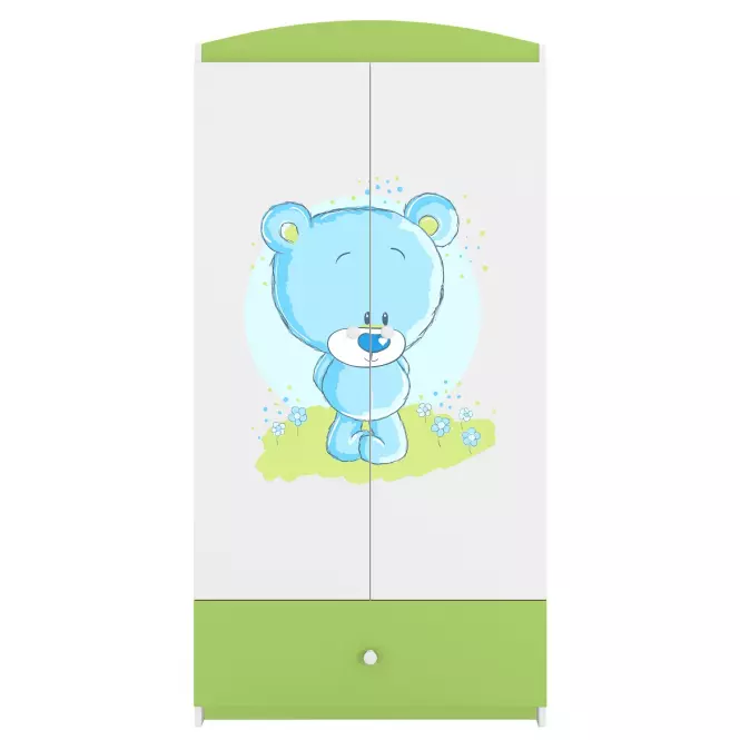 Skriňa Babydreams Zelená – Medveď Modrá
