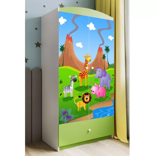Skriňa Babydreams Zelená – Safari
