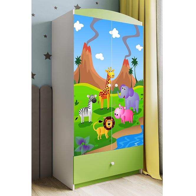Skriňa Babydreams Zelená – Safari