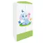 Skriňa Babydreams Sloník 90 cm – biela/zelená, dvojdverová, zásuvka