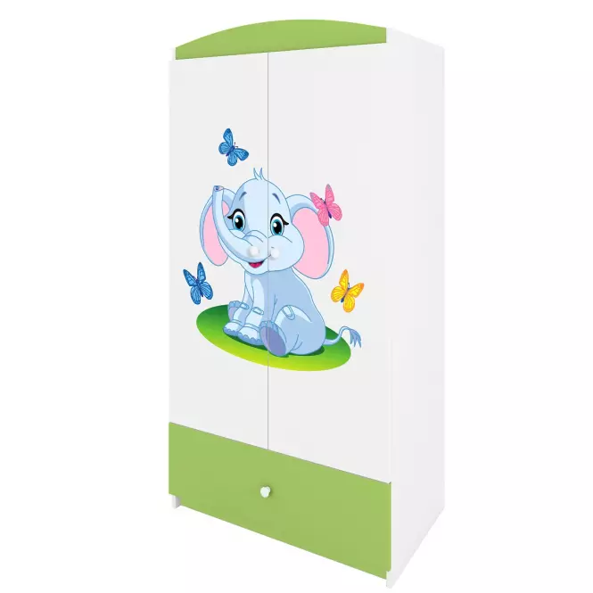 Skriňa Babydreams Zelená – Slon,4