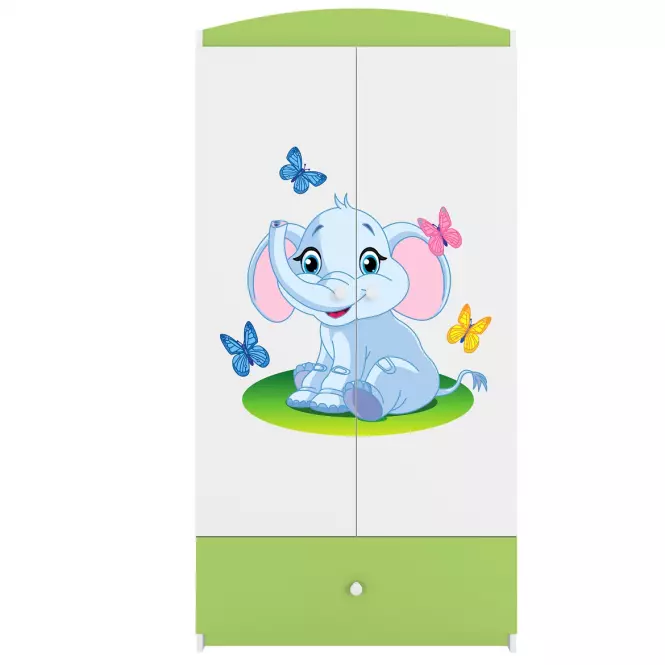 Skriňa Babydreams Zelená – Slon,5
