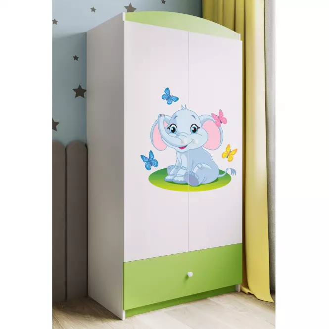 Skriňa Babydreams Zelená – Slon,6