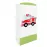 Skriňa Babydreams Hasičské auto 90 cm – biela/zelená, dvojdverová, zásuvka