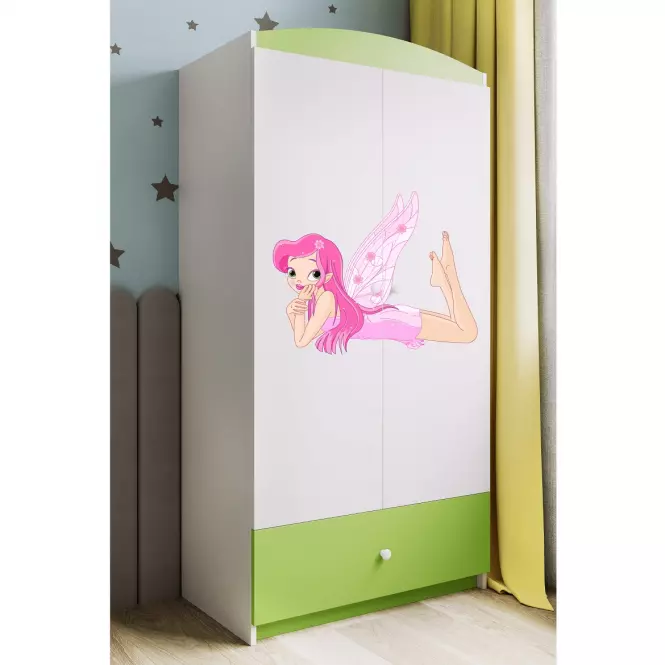 Skriňa Babydreams Zelená – Víla 2