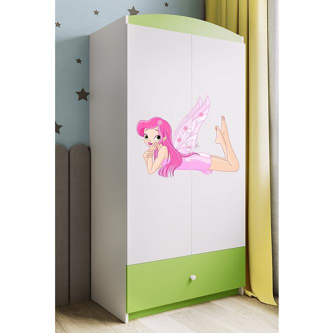 Skriňa Babydreams Zelená – Víla 2