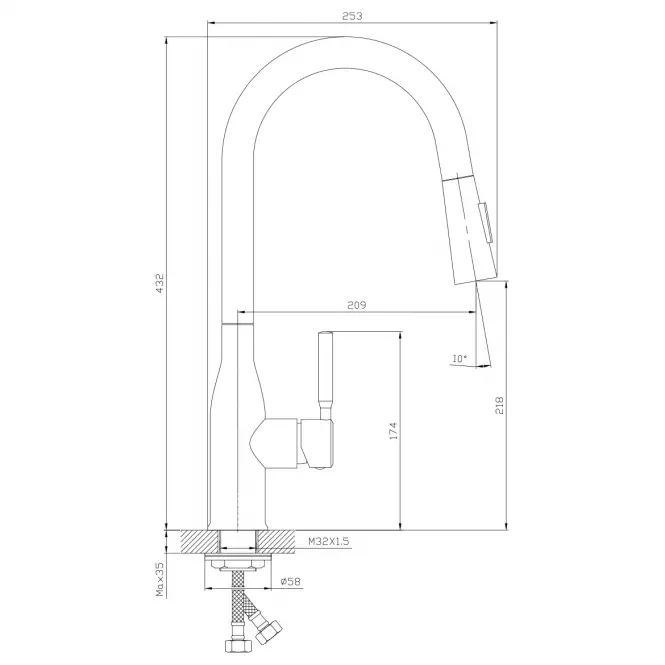 Batéria drezová Hematyt chróm,2