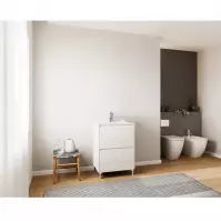 Kúpeľňová zostava Lisbona D60 2S nohy Rovere Bianco