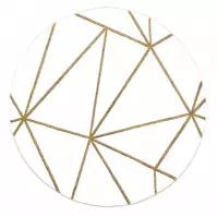 Koberec Diamond 1,6/1,6 A0071 biela/ zlatá