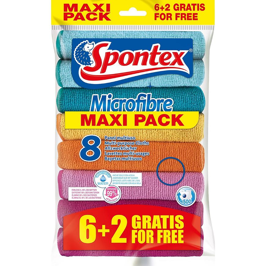 Utierky z mikrovlákna 6x2 ks Spontex Maxi Pack